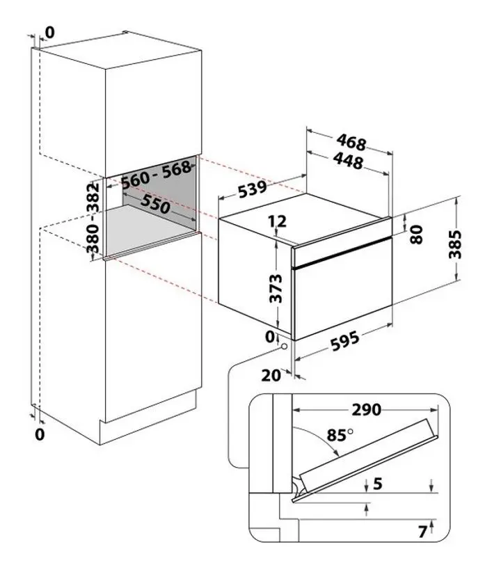 Cuptor cu microunde incorporabil Whirlpool WMD54MBG (Beige)