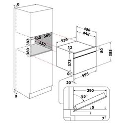 Cuptor cu microunde incorporabil Whirlpool WMD54MX (Black/Inox) Thumb