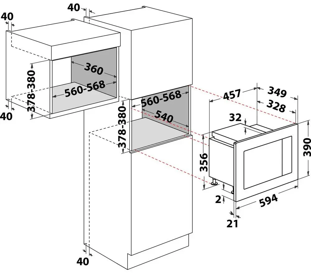 Cuptor cu microunde incorporabil Whirlpool WMF201G (Inox)