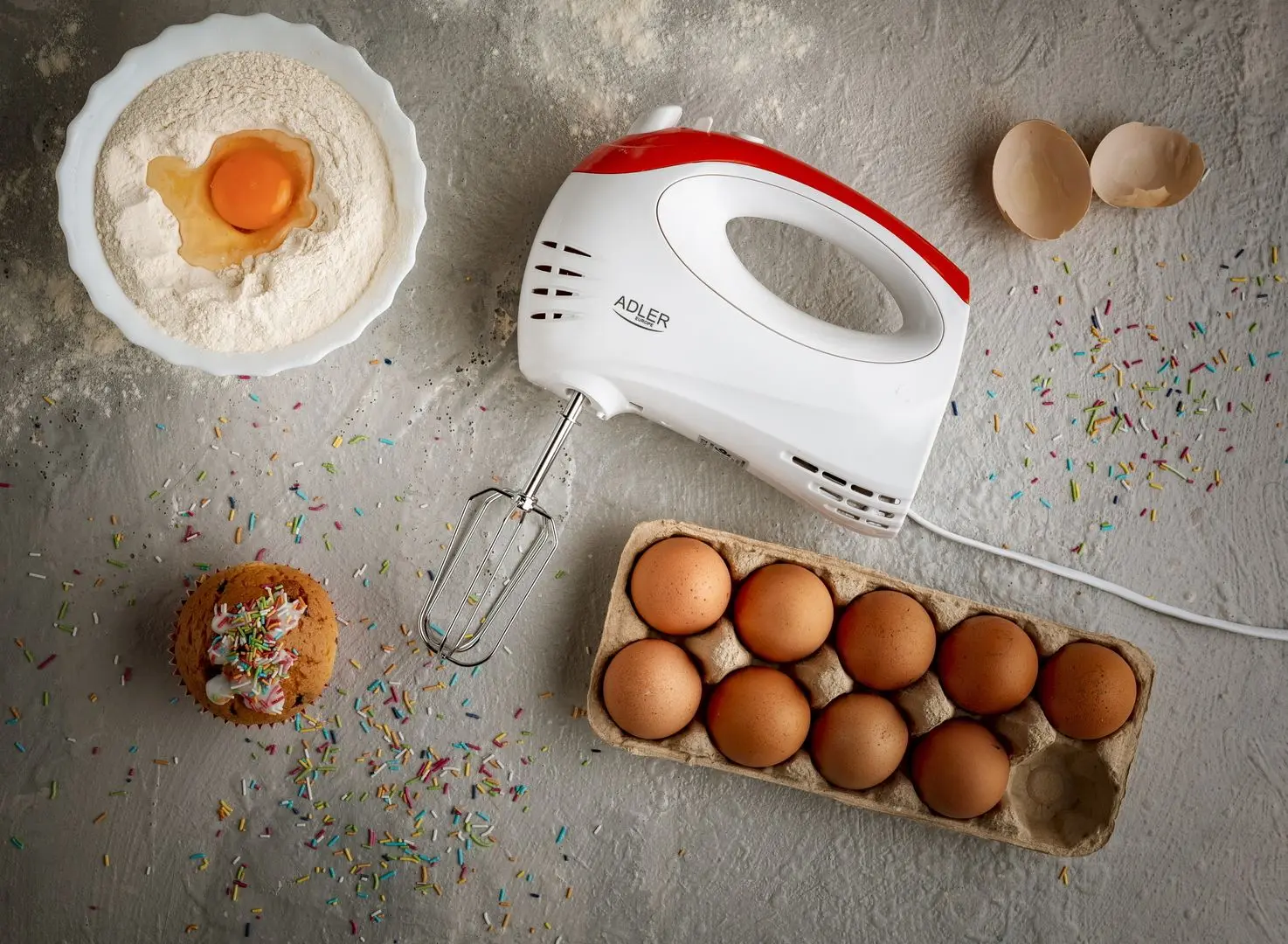 Mixer Adler AD 4212 (White/Red)