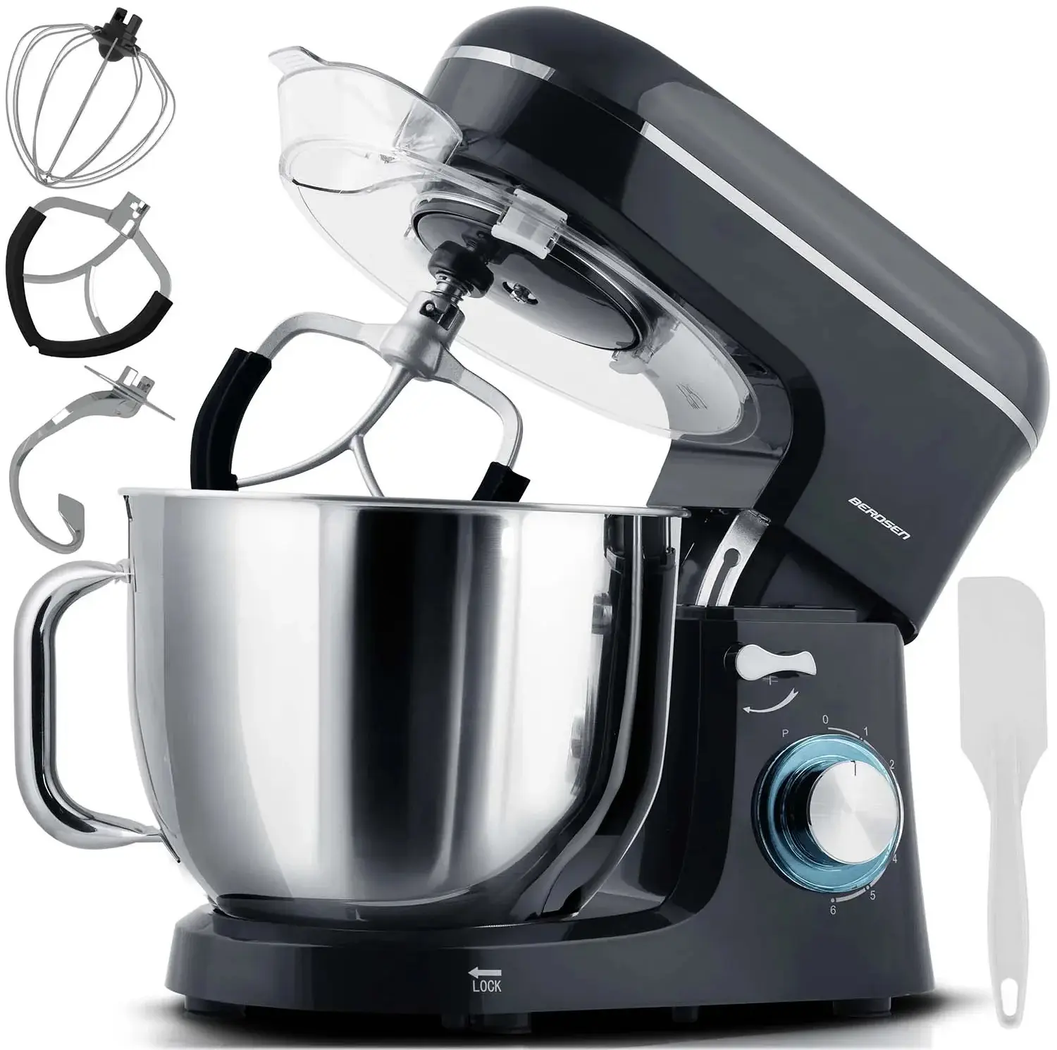 Планетарный миксер Berdsen BD-756 375600 (Black/Inox) - 5