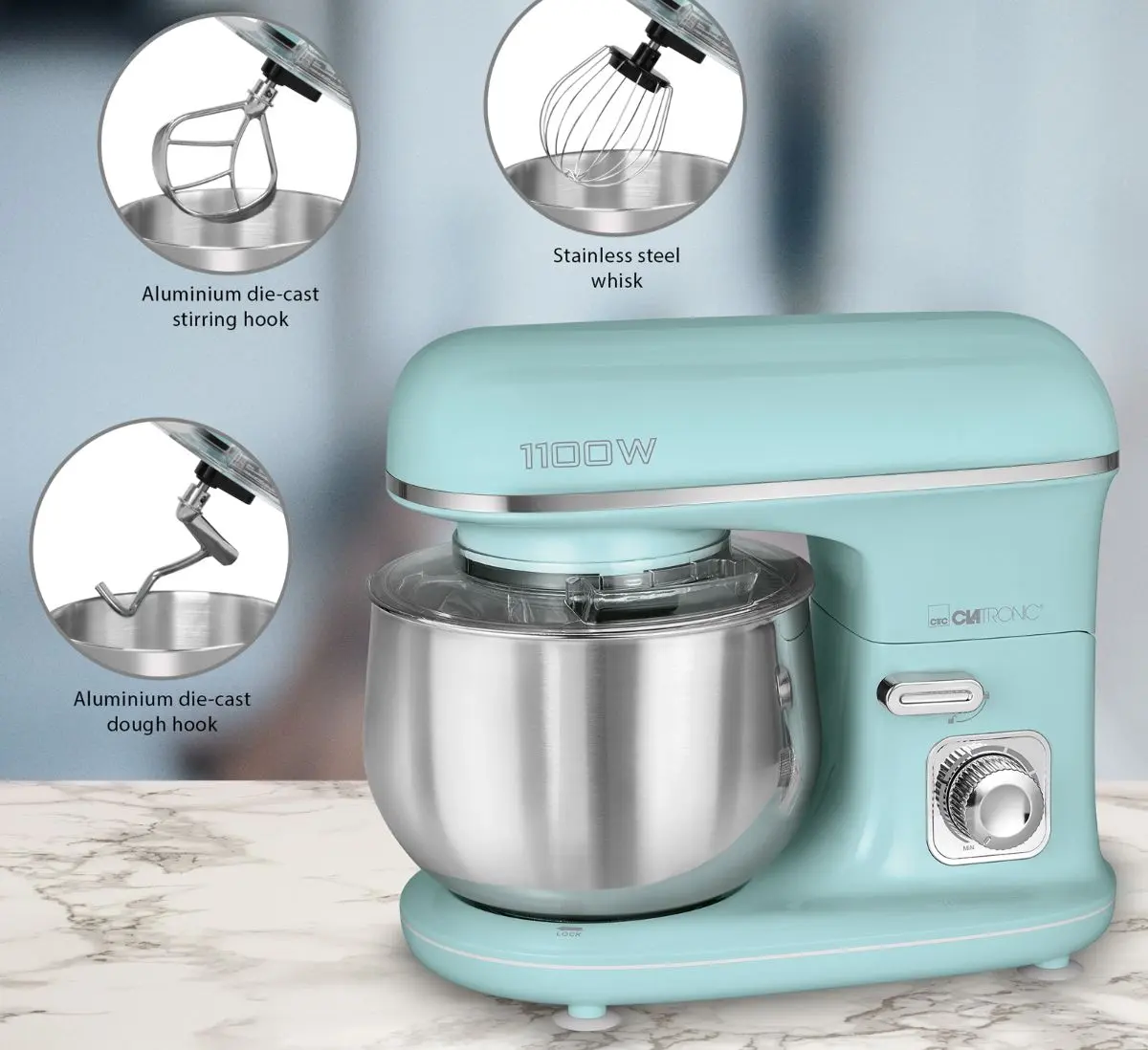 Планетарный миксер Clatronic KM 3711 (Mint Green) - 2