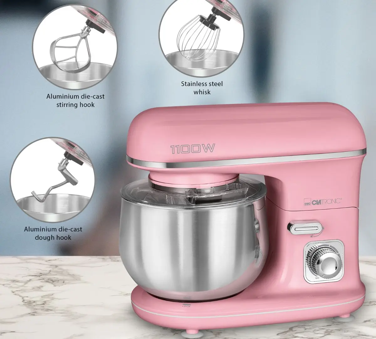 Планетарный миксер Clatronic KM 3711 (Pink) - 5