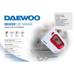 Mixer Daewoo DHM122R (White/Red) Thumb