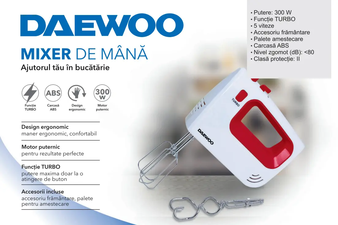 Mixer Daewoo DHM122R (White/Red)