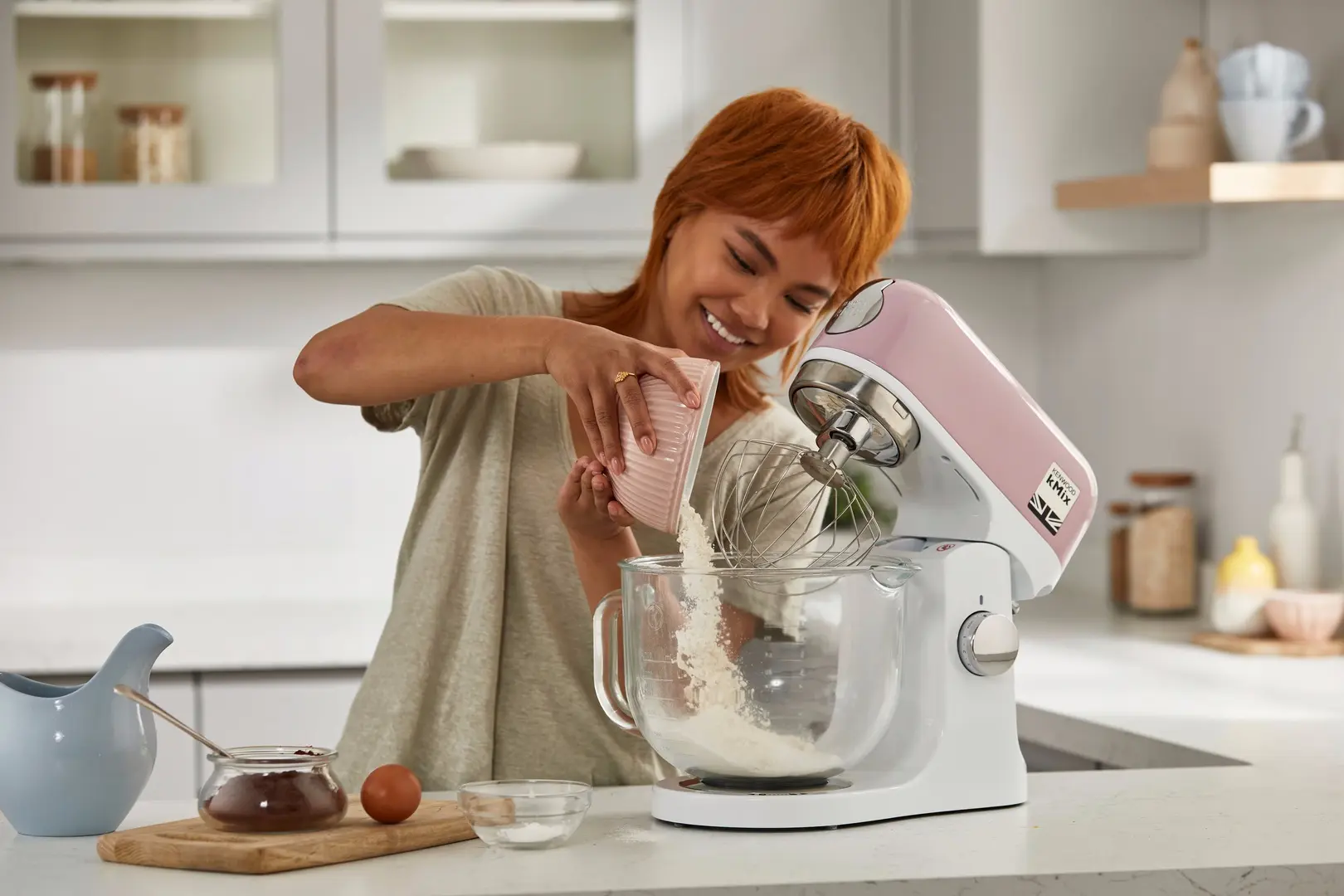 Mixer planetar Kenwood kMix KMX754APP (White/Pink)