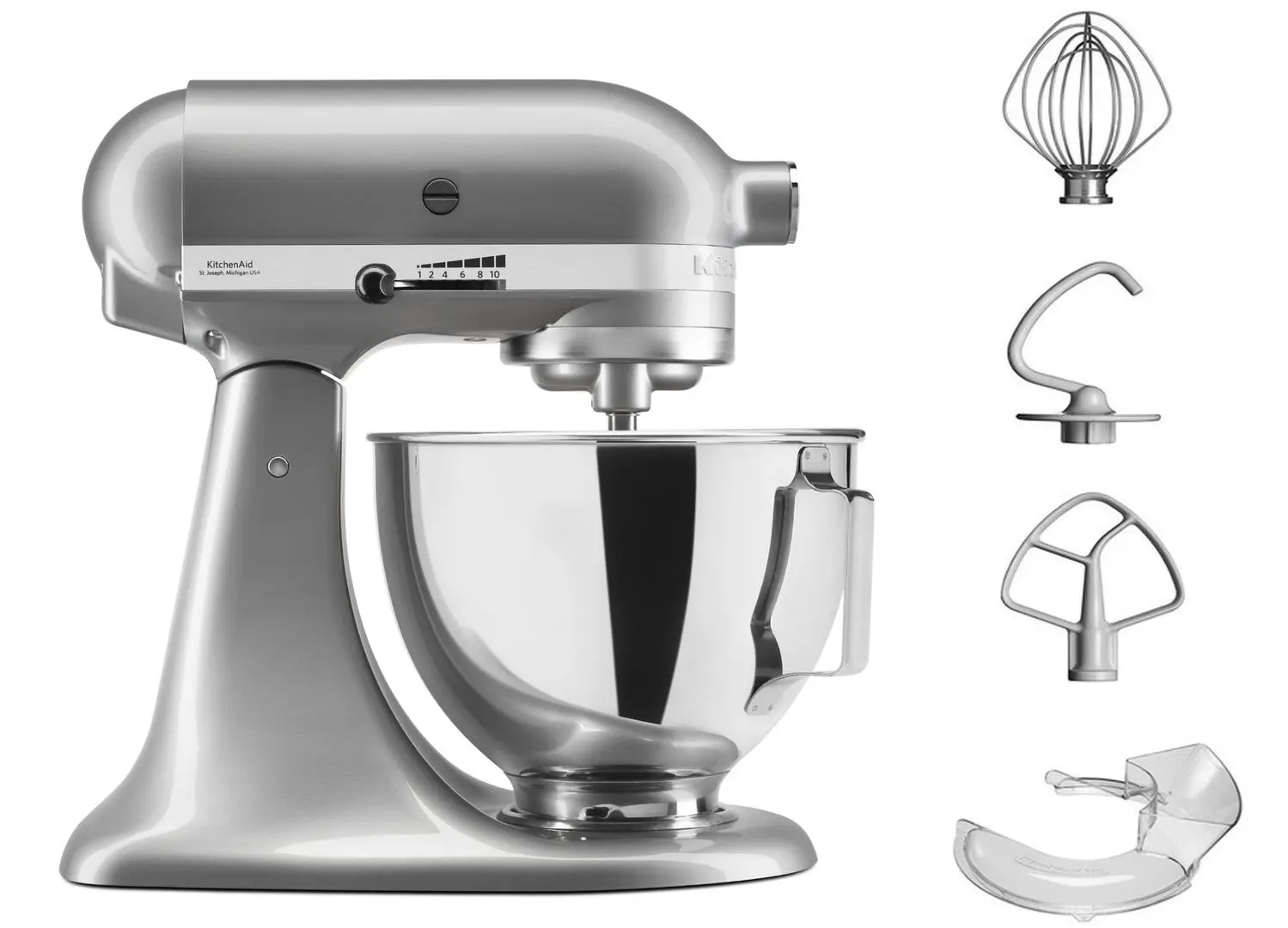 Планетарный миксер KitchenAid 95 5KSM95PSEMC (Metallic Chrome) - 2
