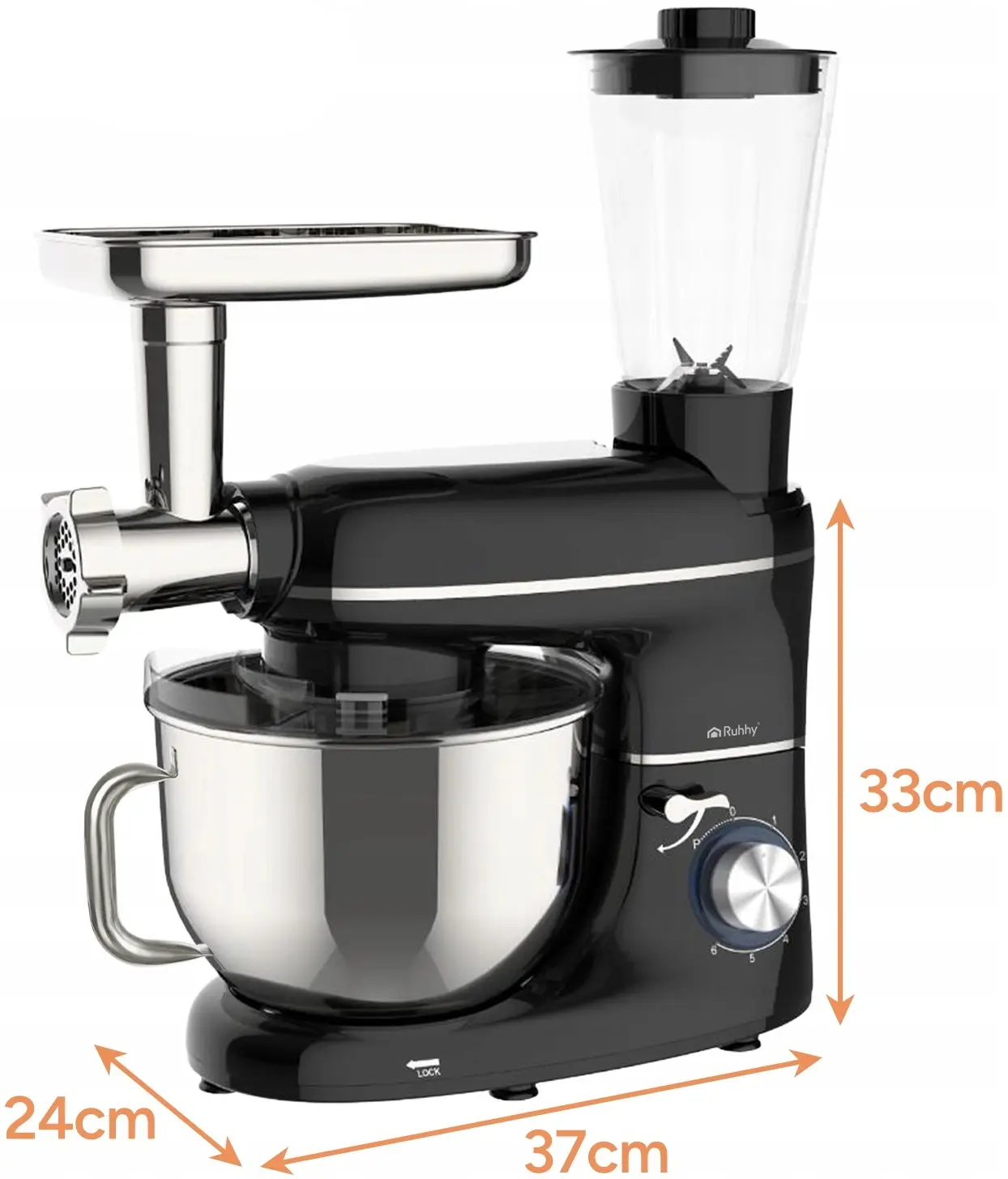 Mixer planetar Ruhhy 28599 (Black/Inox) - 3
