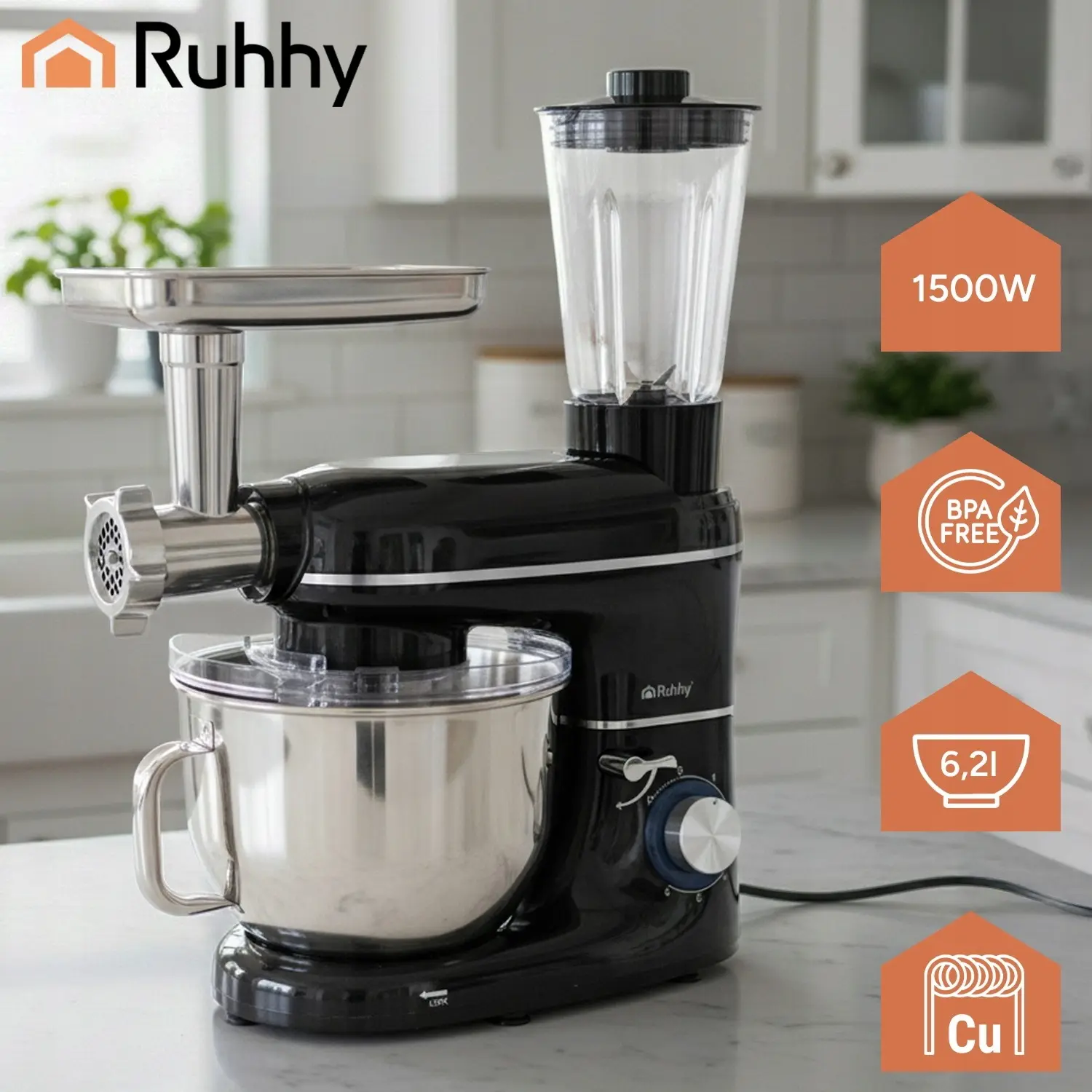 Mixer planetar Ruhhy 28599 (Black/Inox) - 4