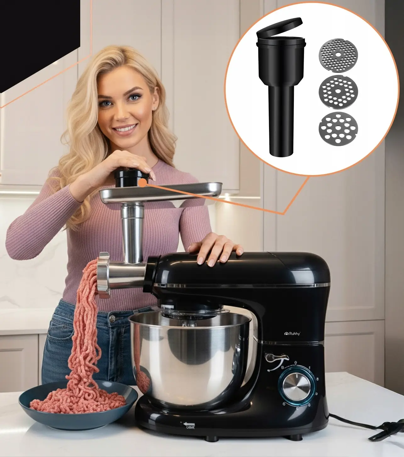 Mixer planetar Ruhhy 28599 (Black/Inox) - 7