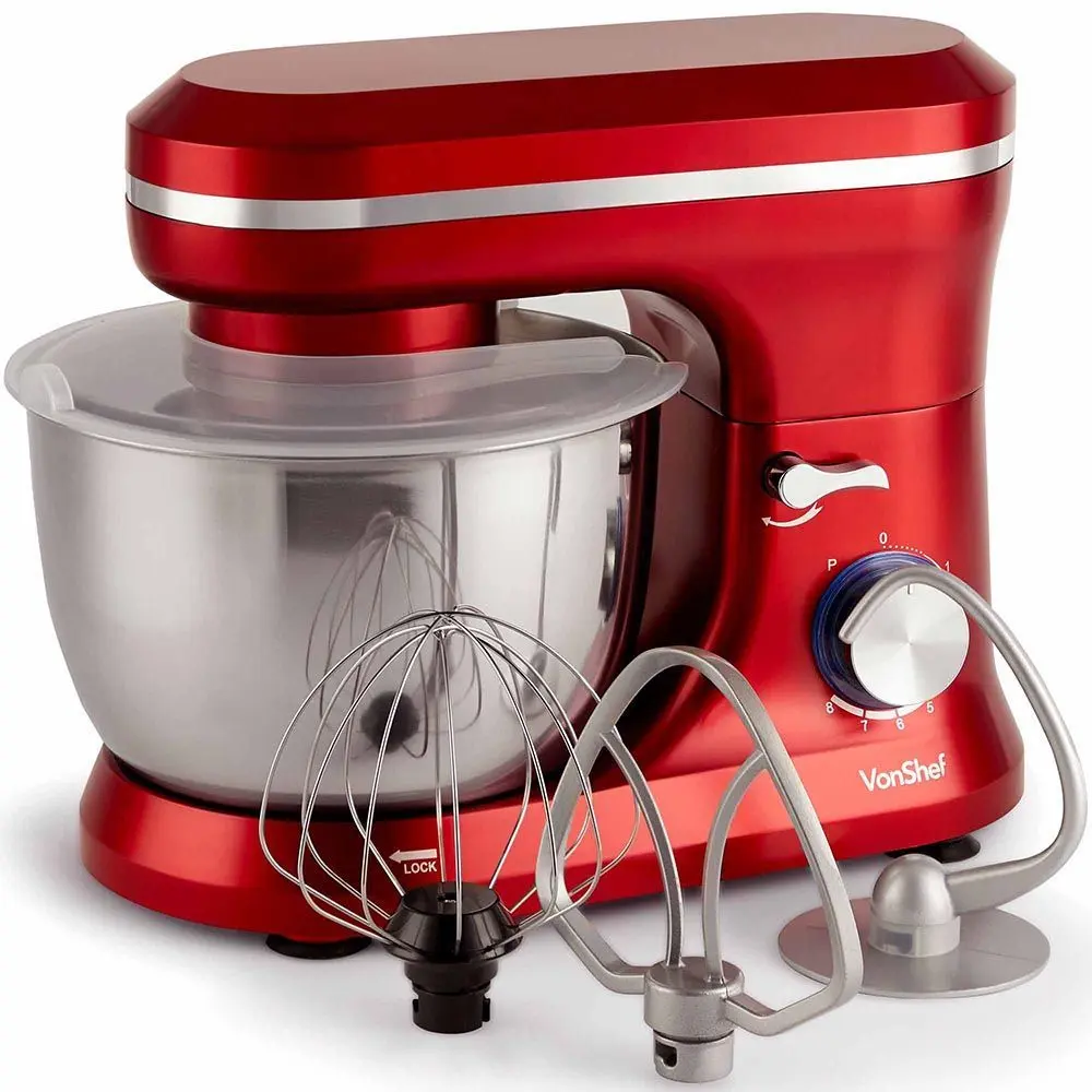 Mixer planetar VonShef 2000031 (Red/Inox)