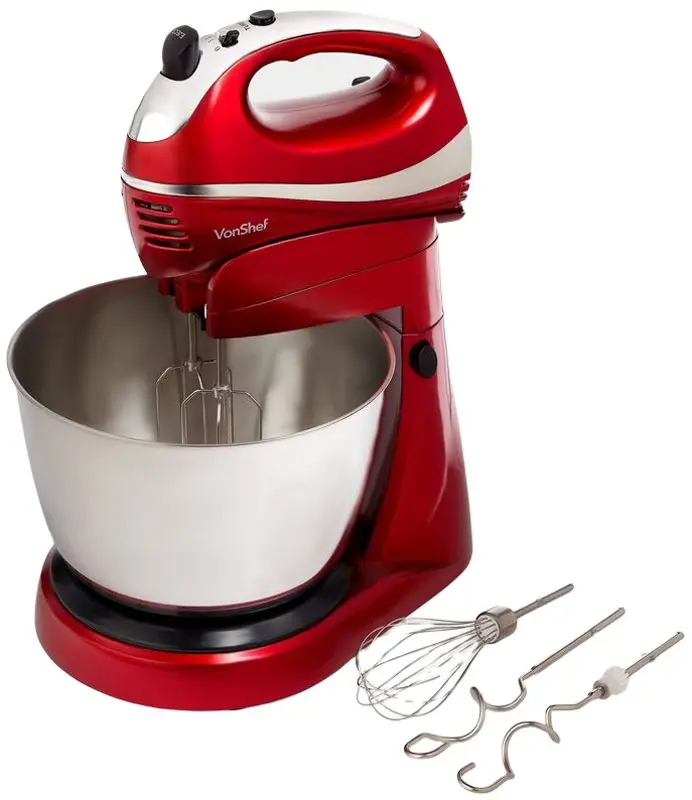 Mixer VonShef 2013230 (Red/Silver)