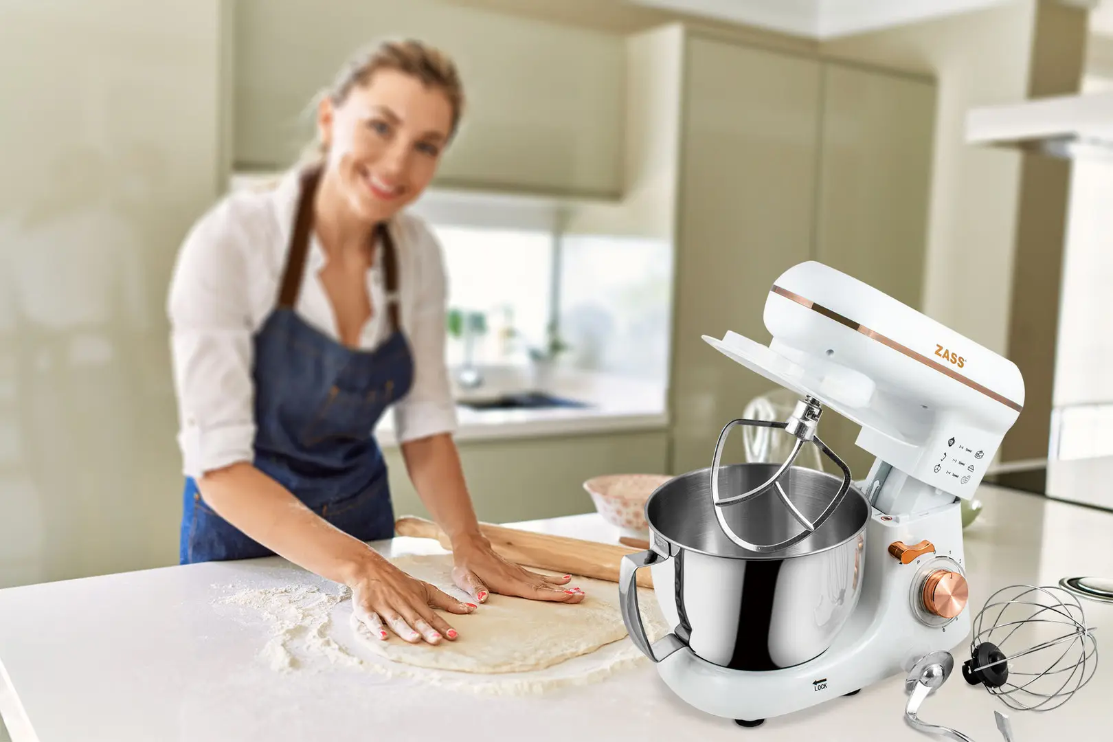 Mixer planetar Zass Rose Gold ZPSM 21 (White)