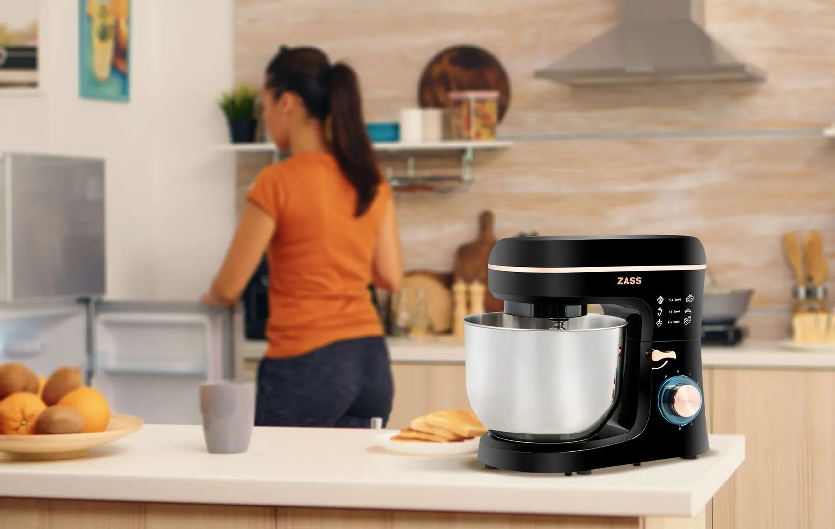 Mixer planetar Zass ZPSM 20 (Black/Rose Gold)