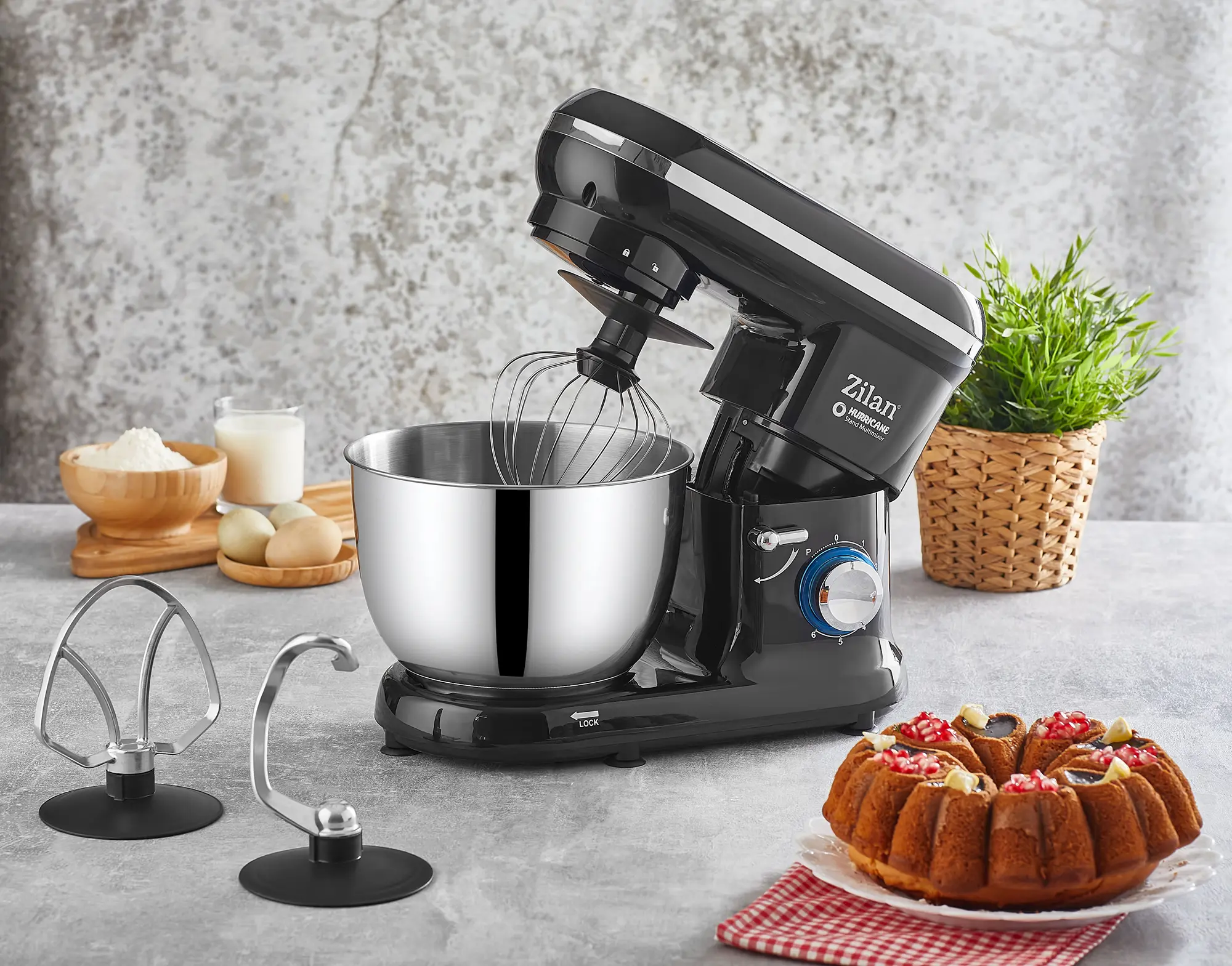 Планетарный миксер Zilan ZLN3185 (Black) - 3