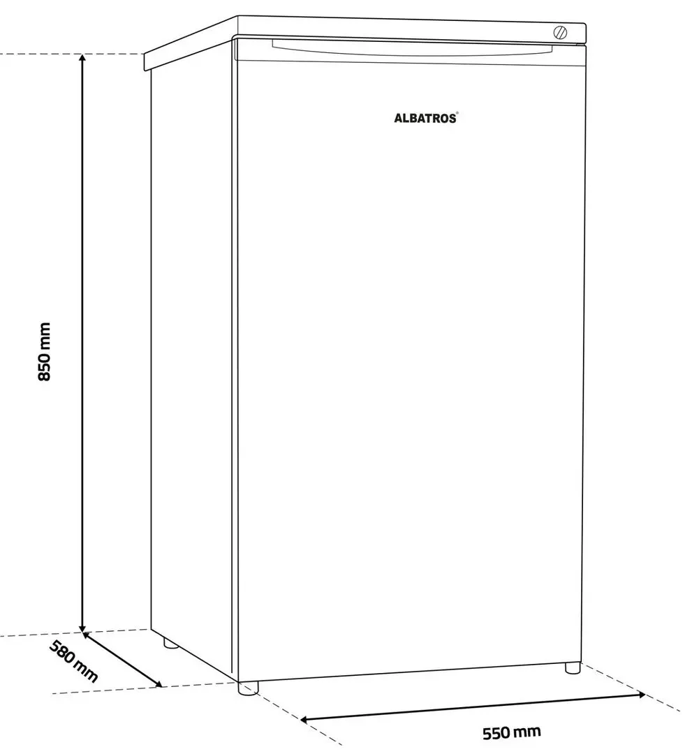 Mini congelator Albatros CA124E (White)