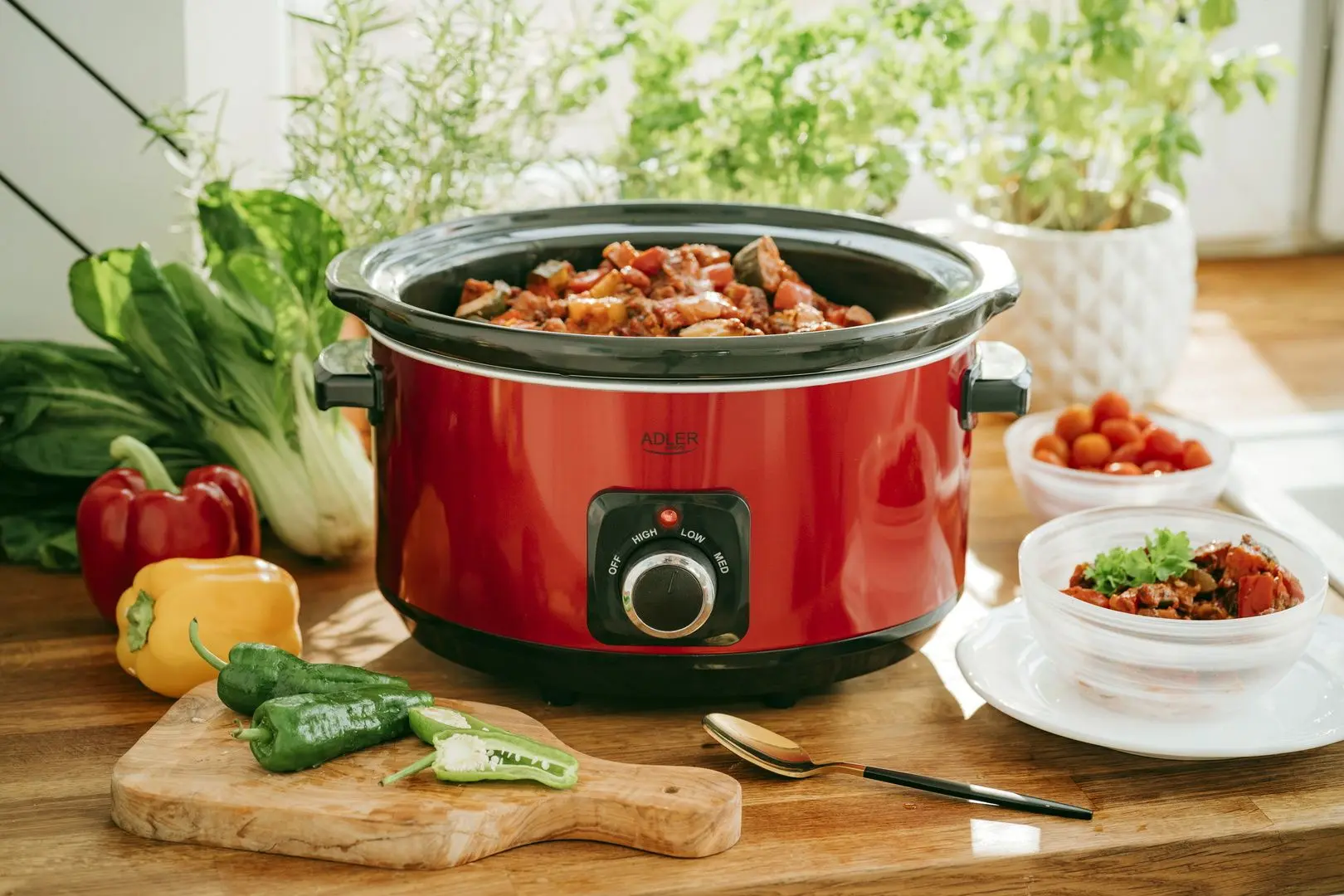 Медленноварка Adler AD 6413r 5.8L (Red/Black) - 9