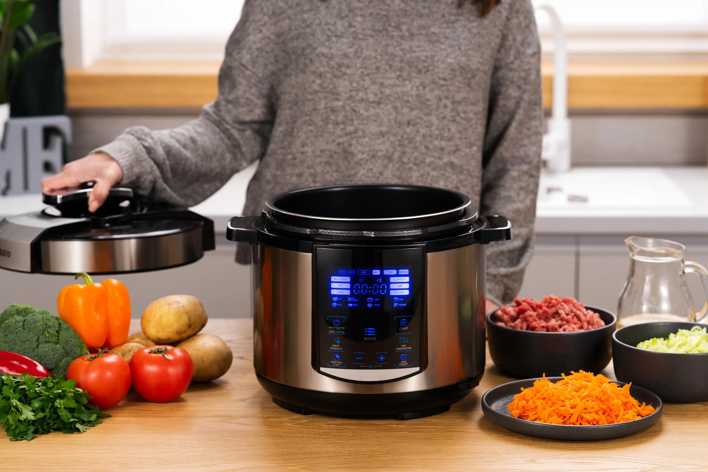 Multicooker-oala Ardesto MPC-P225 (Inox/Black) - 8