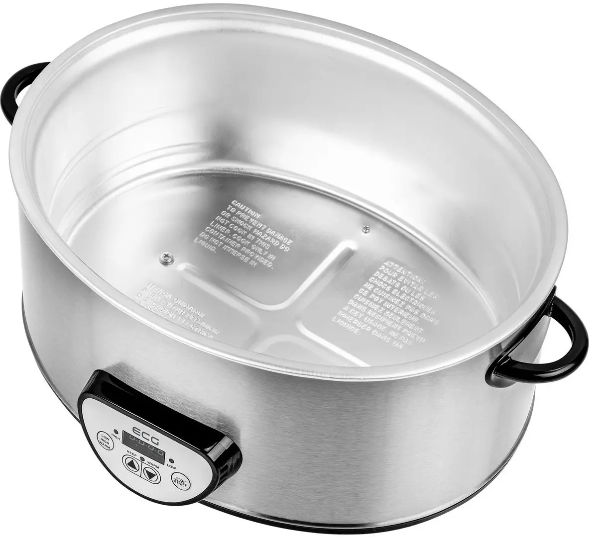 Медленноварка ECG PH 6520 (Inox/Black)