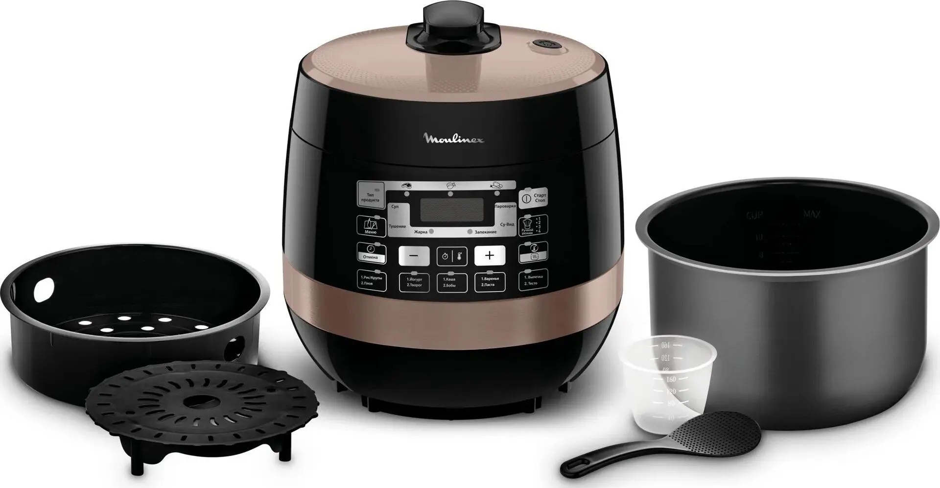 Мультиварка-скороварка Moulinex QuickChef CE430A34 (Black/Brown)