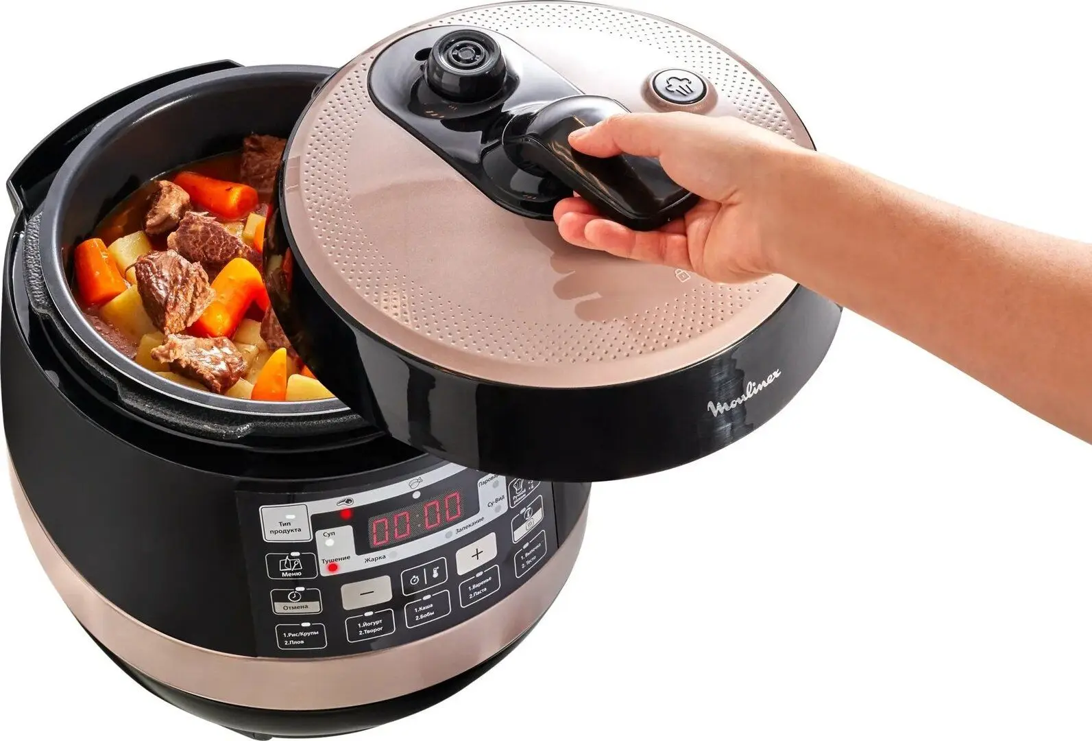 Мультиварка-скороварка Moulinex QuickChef CE430A34 (Black/Brown)