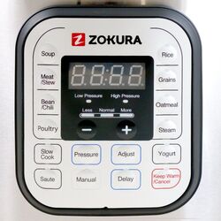 Мультиварка-скороварка Zokura Z1230 (Black/Inox) Thumb