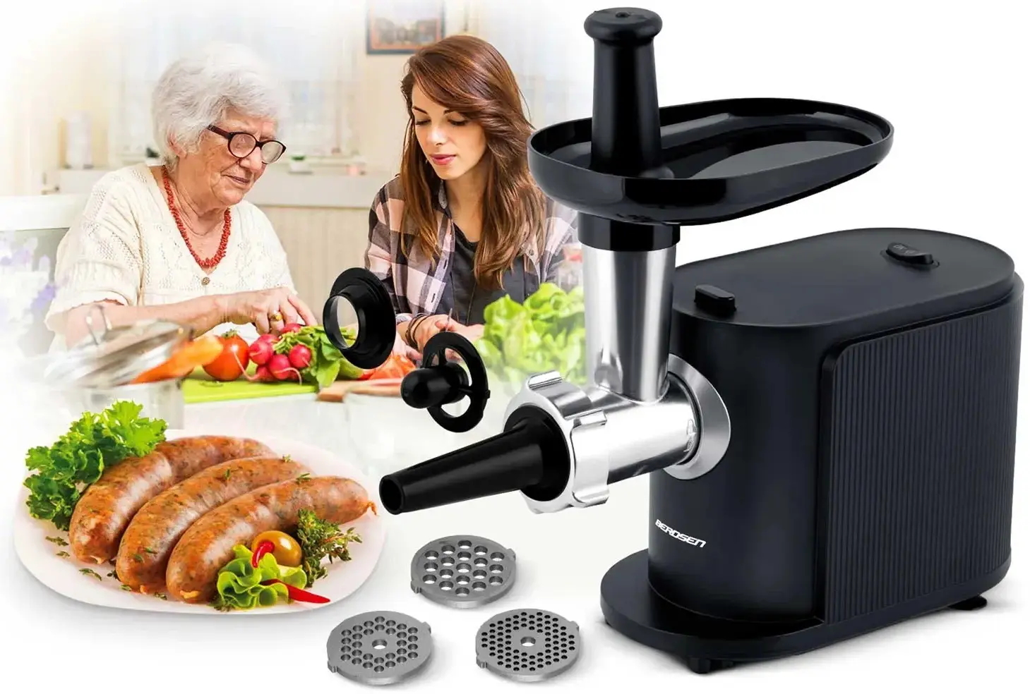 Masina de tocat carne Berdsen BD-600 360000 (Black) - 9