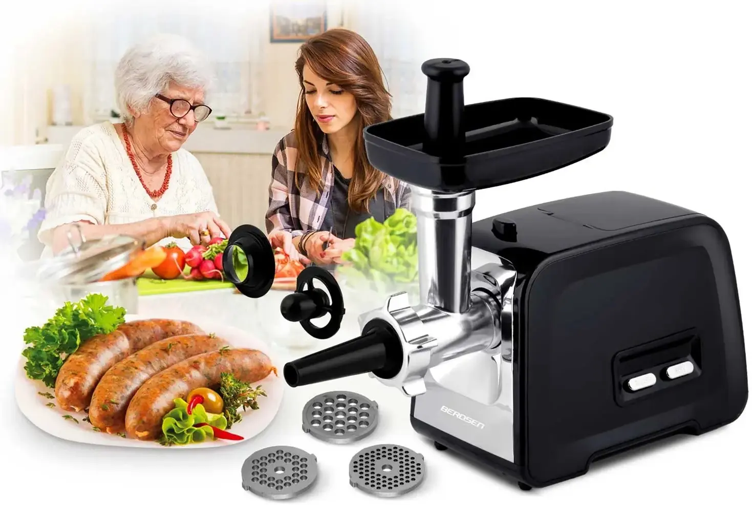 Мясорубка Berdsen BD-601A 360100 (Black/Silver) - 8
