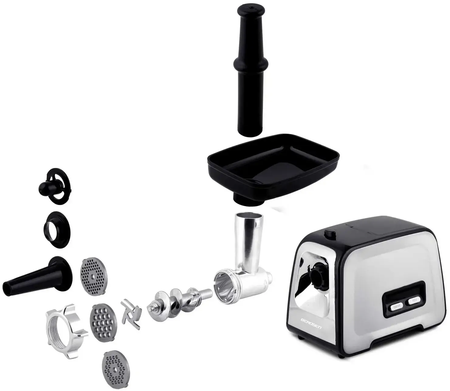 Masina de tocat carne Berdsen BD-601A 360101 (Silver/Black) - 2