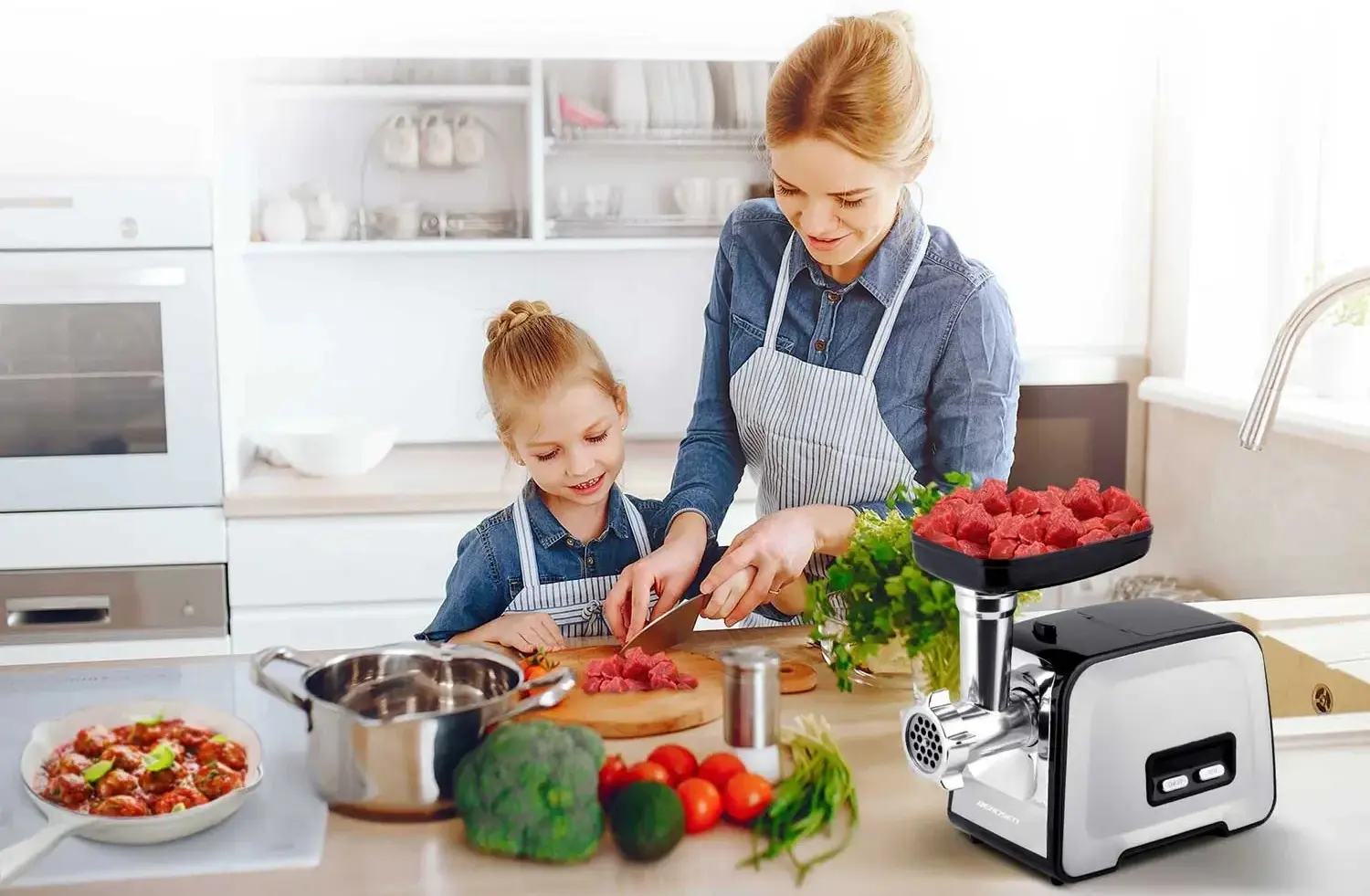 Masina de tocat carne Berdsen BD-601A 360101 (Silver/Black) - 7