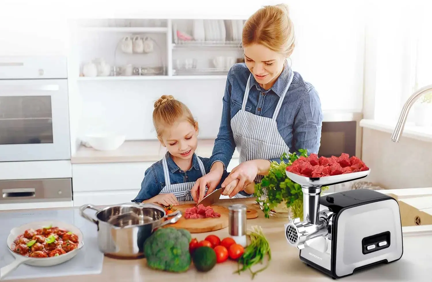 Masina de tocat carne Berdsen BD-601B 360110 (Black/Silver) - 9