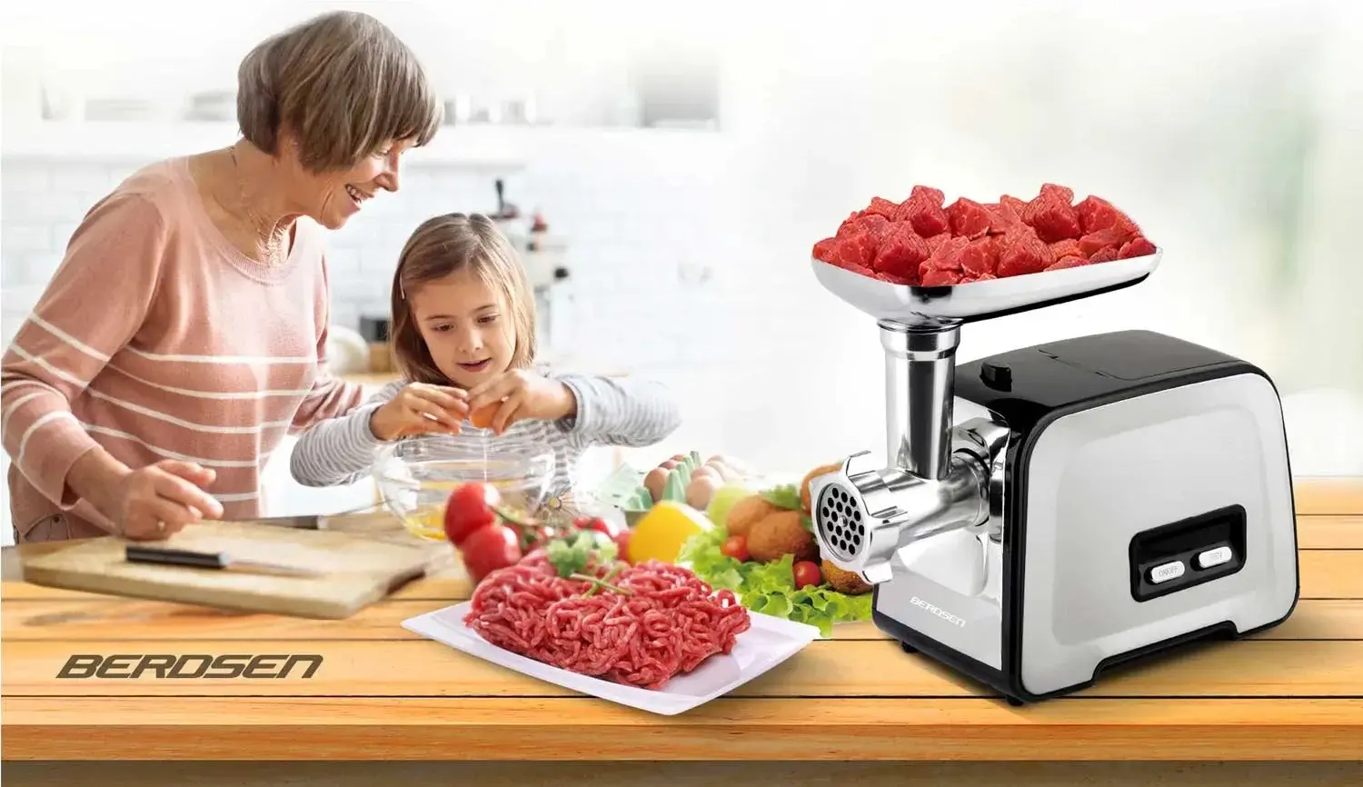 Masina de tocat carne Berdsen BD-601B 360110 (Black/Silver) - 10