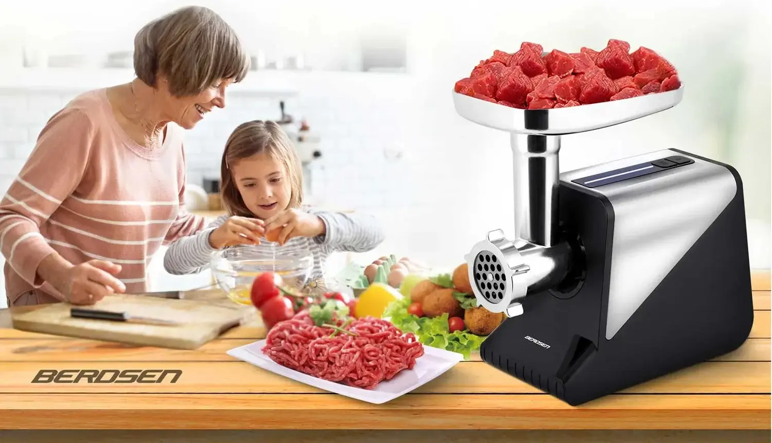 Masina de tocat carne Berdsen BD-602 360200 (Black/Silver) - 7