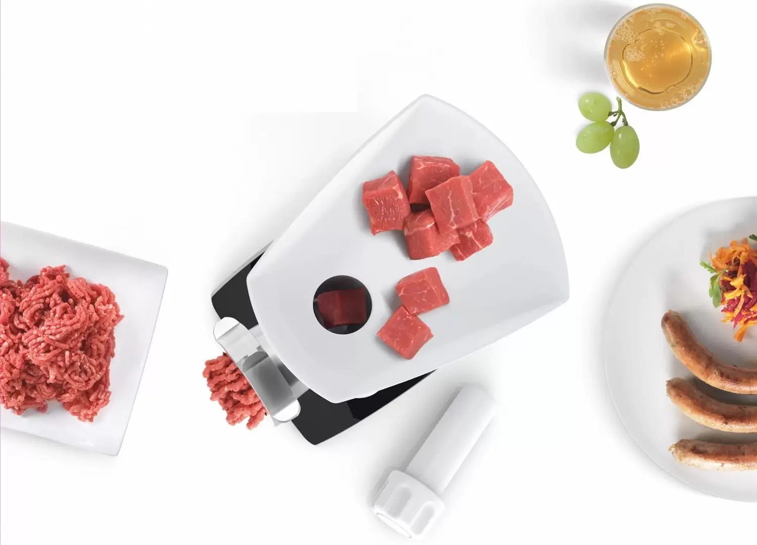 Masina de tocat carne Bosch CompactPower MFW3X17B (White/Black)