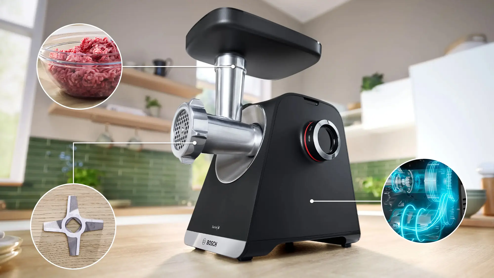 Мясорубка Bosch MFWS682B (Black) - 4