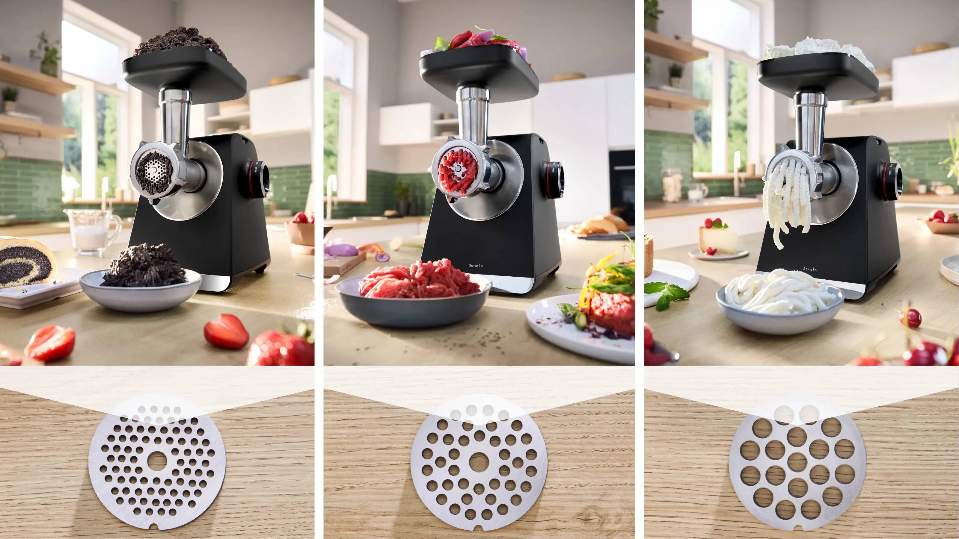 Masina de tocat carne Bosch MultiPower MFWS640B (Black/Silver) - 2
