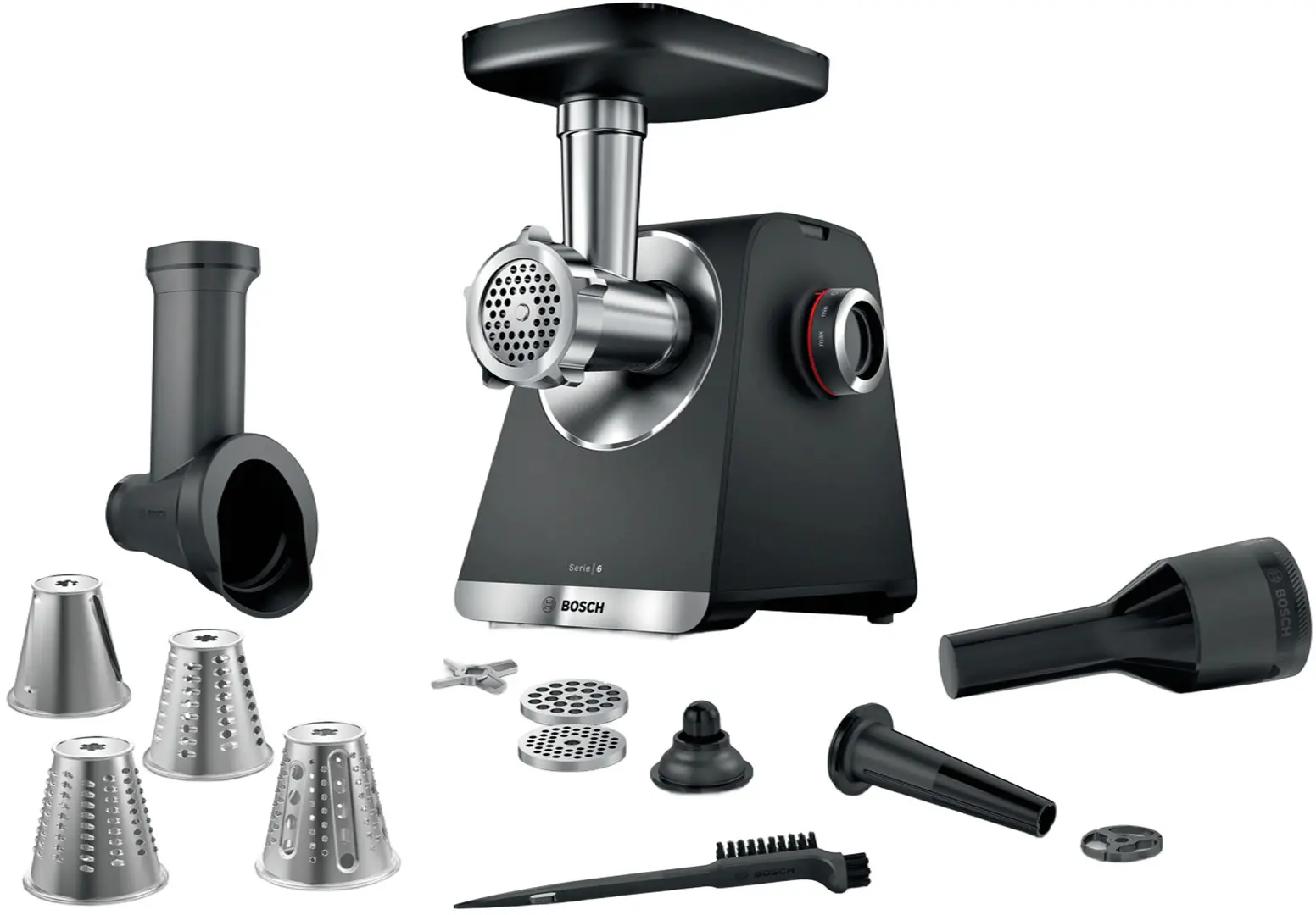 Masina de tocat carne Bosch MultiPower MFWS640B (Black/Silver)