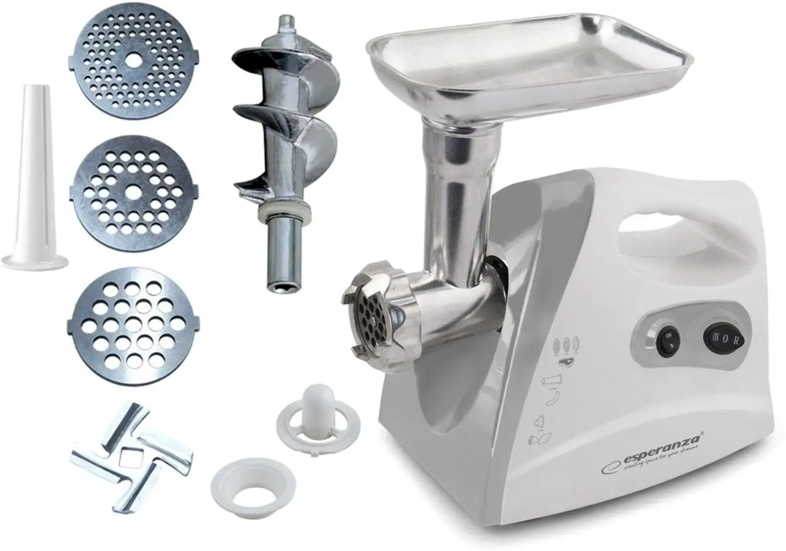 Masina de tocat carne Esperanza EKM012E (White/Grey)