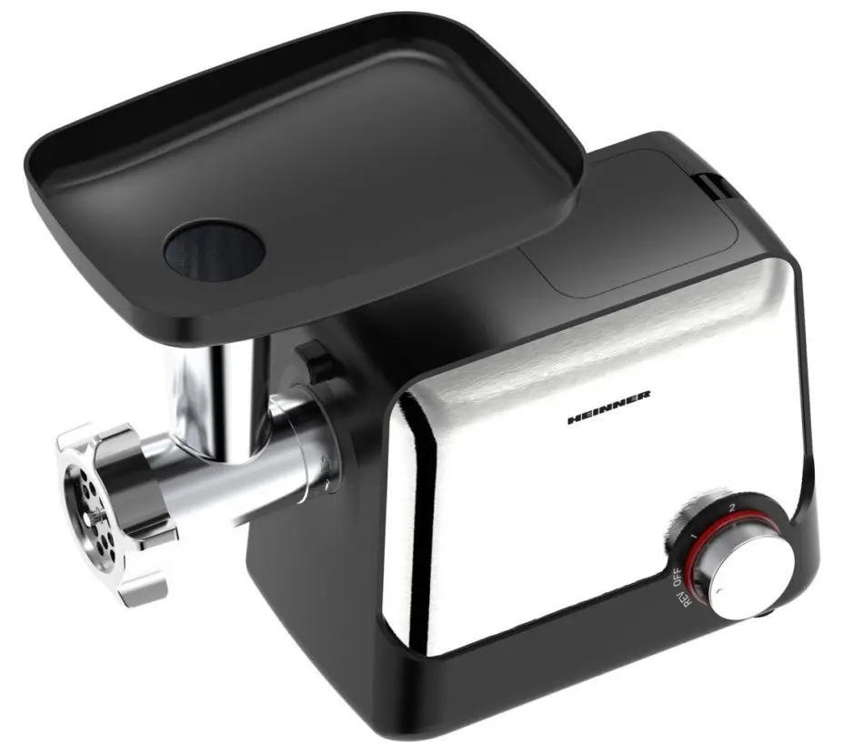 Masina de tocat carne Heinner Dualsteel 2100 HMG-2100BKS3 (Negru/Inox)