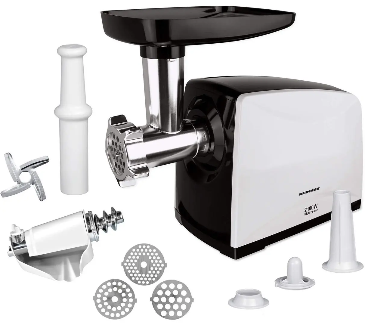 Masina de tocat carne Heinner MG-2100BKWH (Black/White)