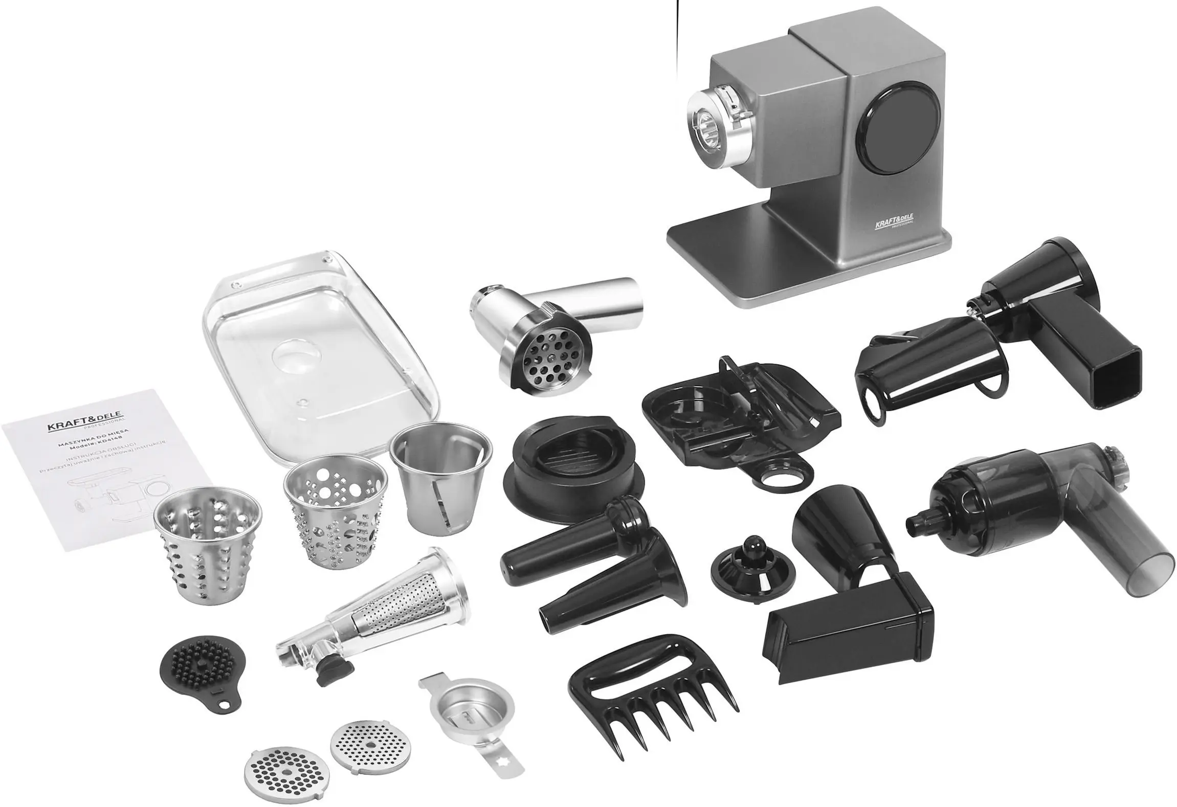 Masina de tocat carne Kraft&Dele KD4148 (Grey/Inox)