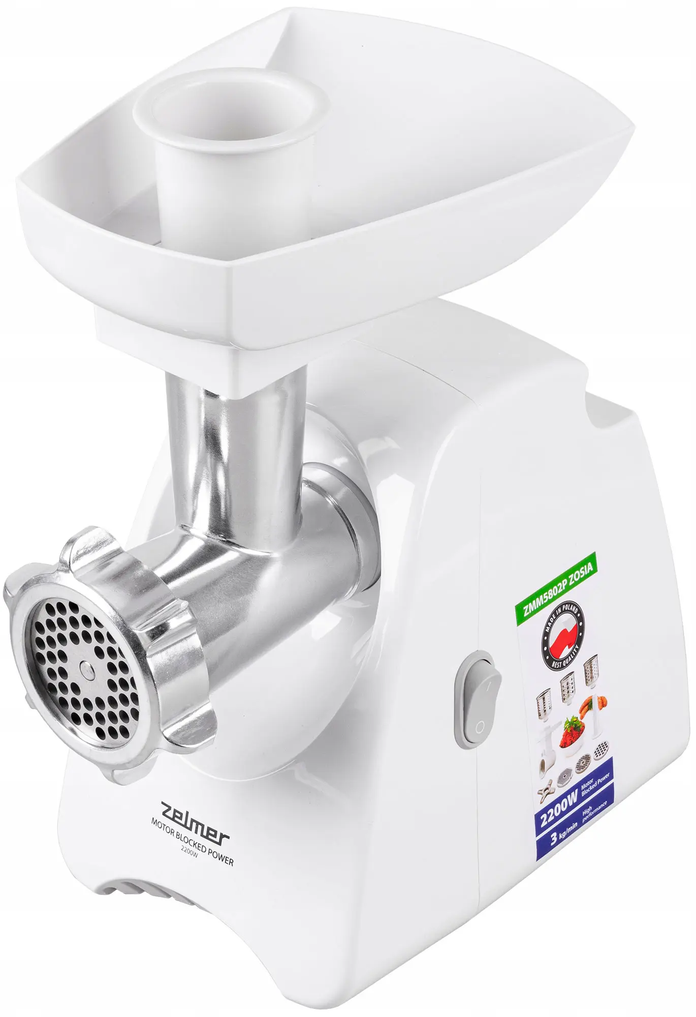 Мясорубка Zelmer ZMM5801P (White) - 3