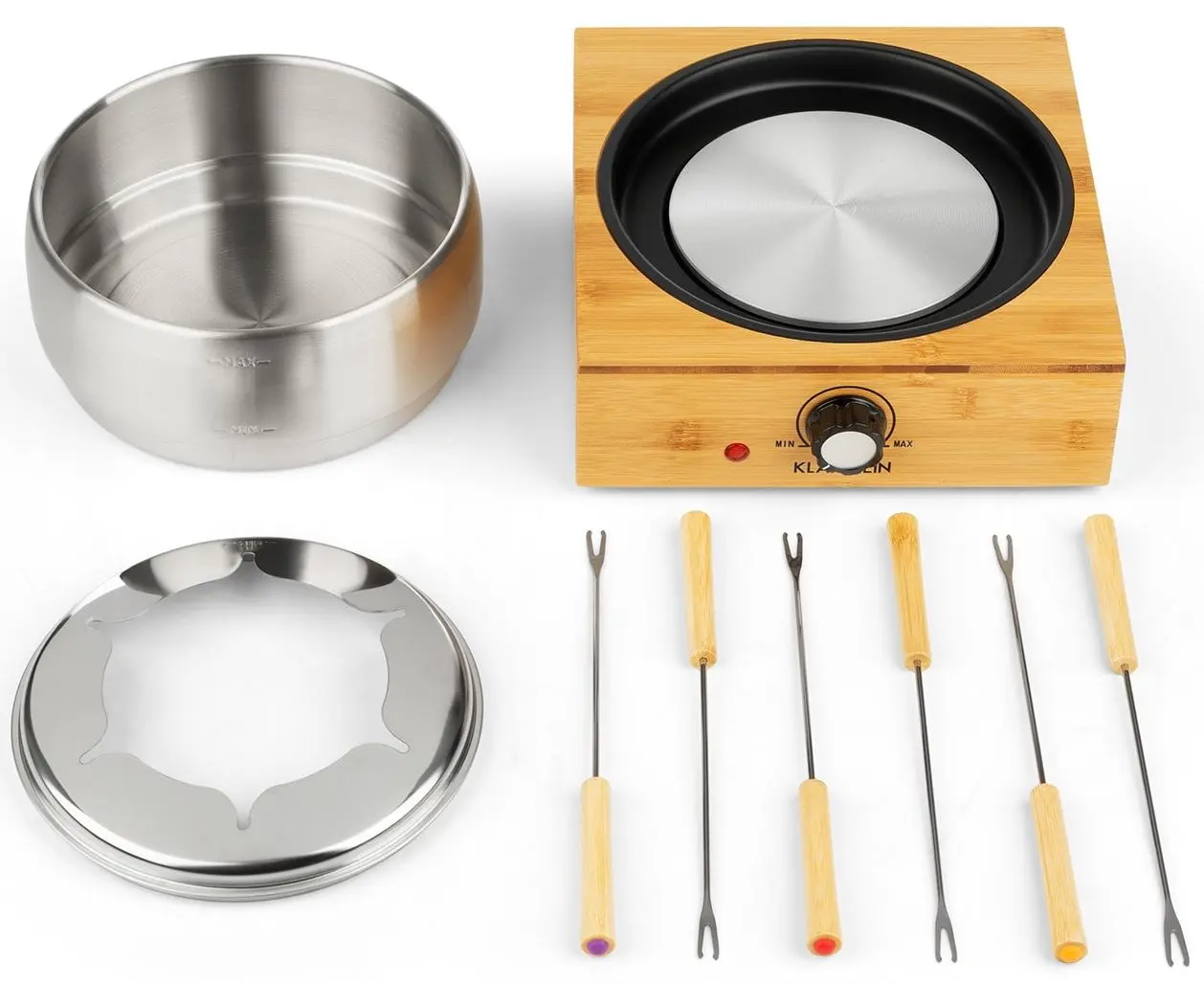 Set fondue Klarstein Bambus Fondue (Bamboo/Inox)