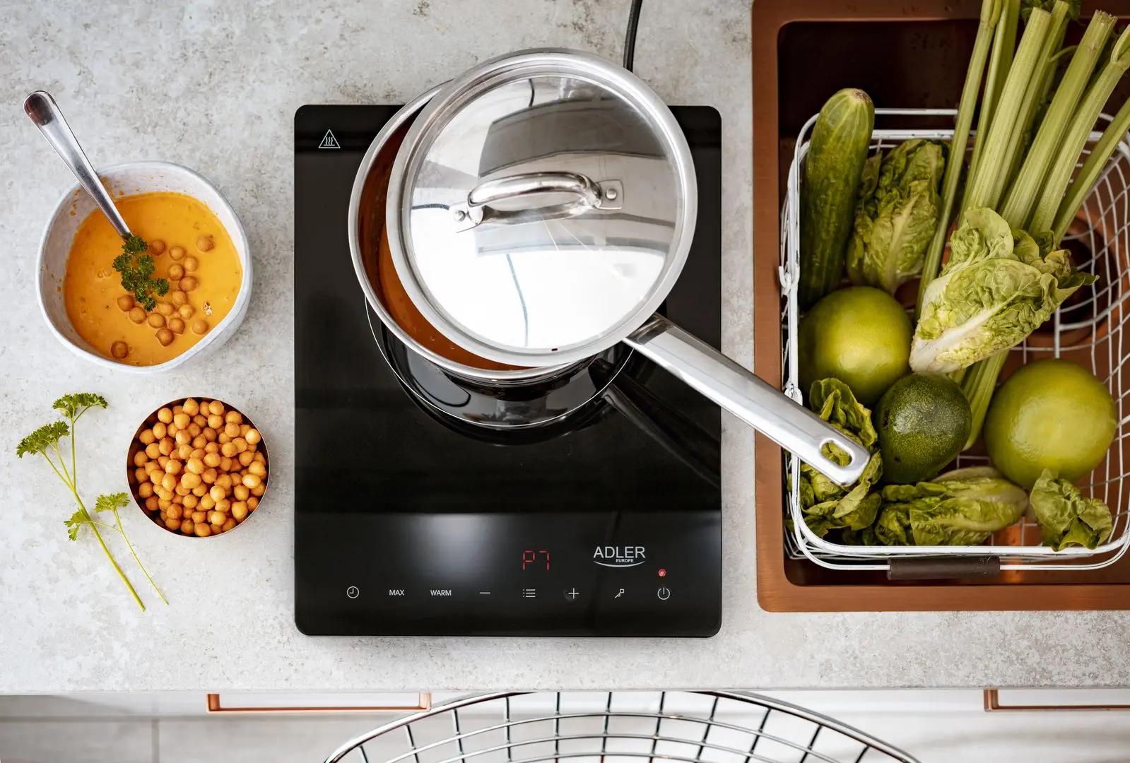 Plita cu inductie de masa Adler AD 6513 (Black)