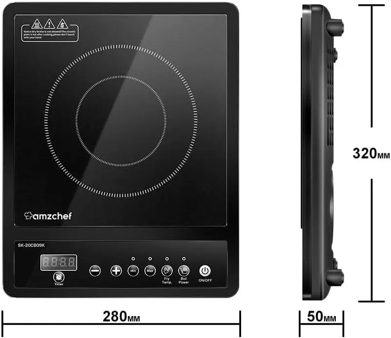 Plita de masa cu inductie Amzchef CB09K (Black)