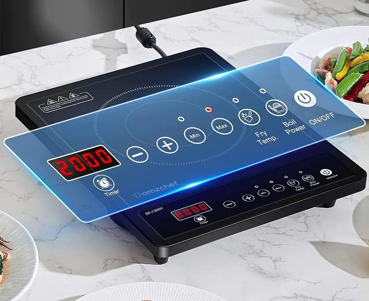 Plita de masa cu inductie Amzchef CB09K (Black)