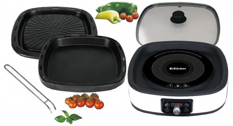 Plita electrica de masa Backer Home Dragon BCR2068 (White/Black)