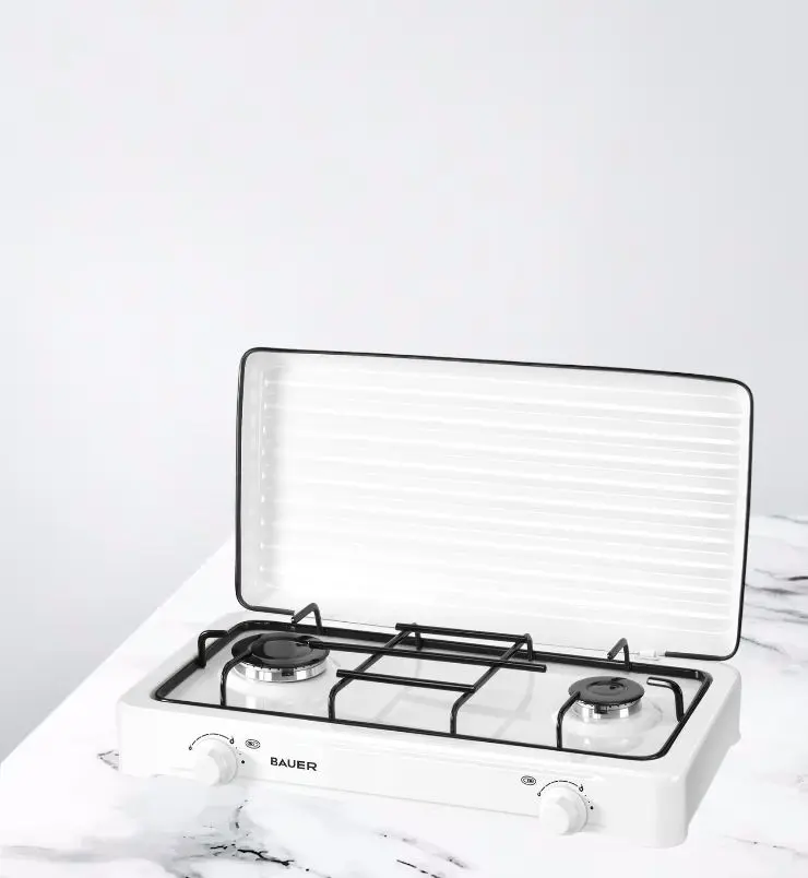 Настольная комбинированая плита Bauer OK620RT00 S (White)