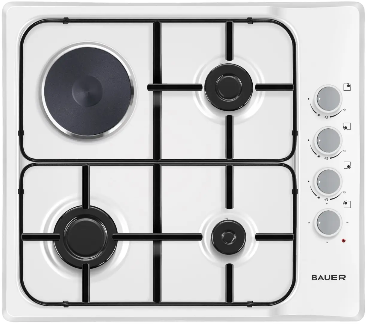 Настольная комбинированная плита Bauer OK 631RT30B (White)