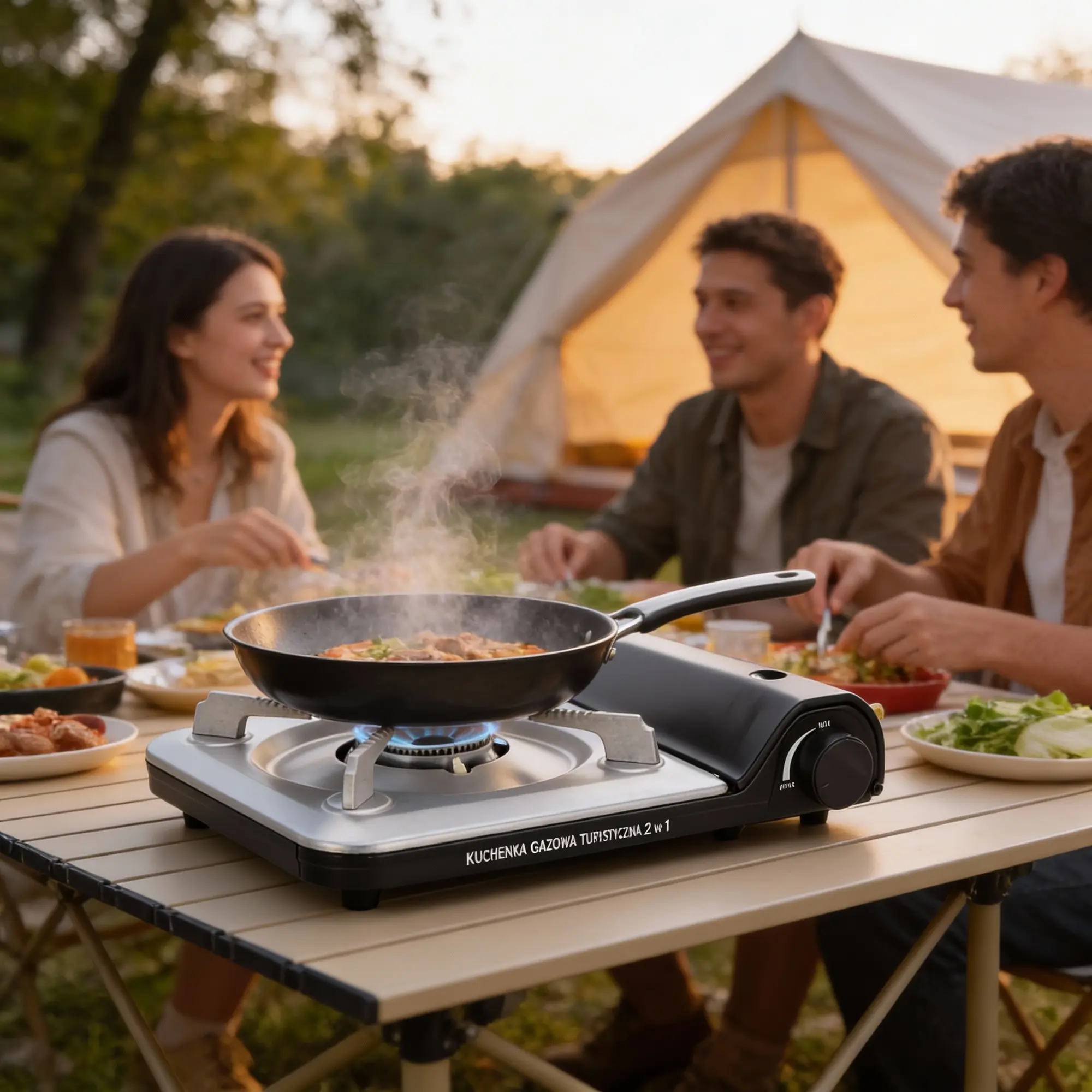 Настольная газовая плита Chomik GAZ8609 (Black/White) - 5